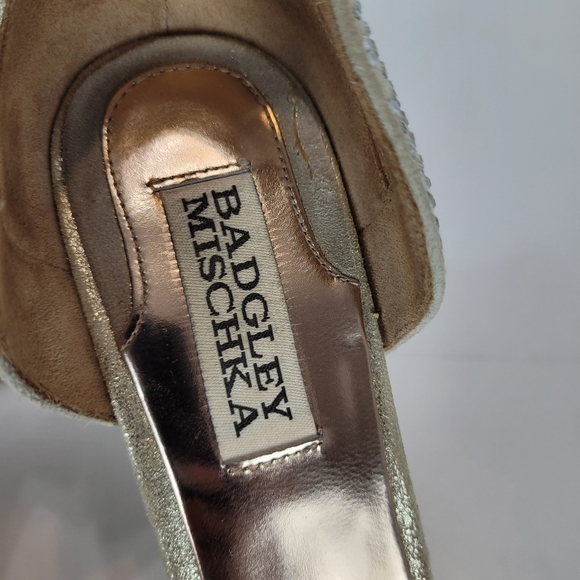 Badgley Mischka Tatiana crystal studded leather heels - Picture 9 of 10